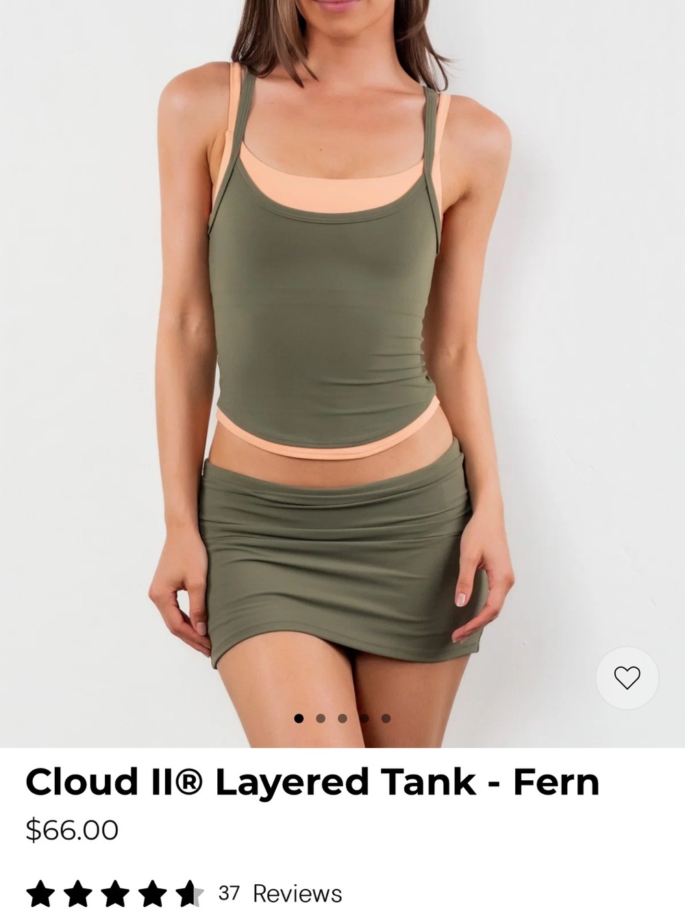 Cloud II® Athletic Layered Shorts - Fern